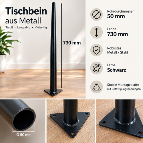 Tischbein aus metall - tischbein,